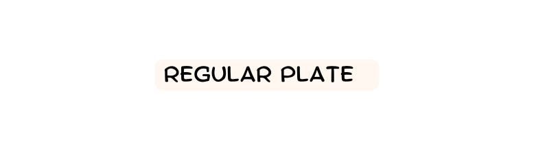 regular plate